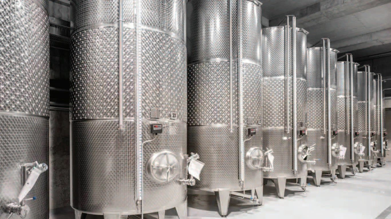 Second fermentation tanks at CAIR